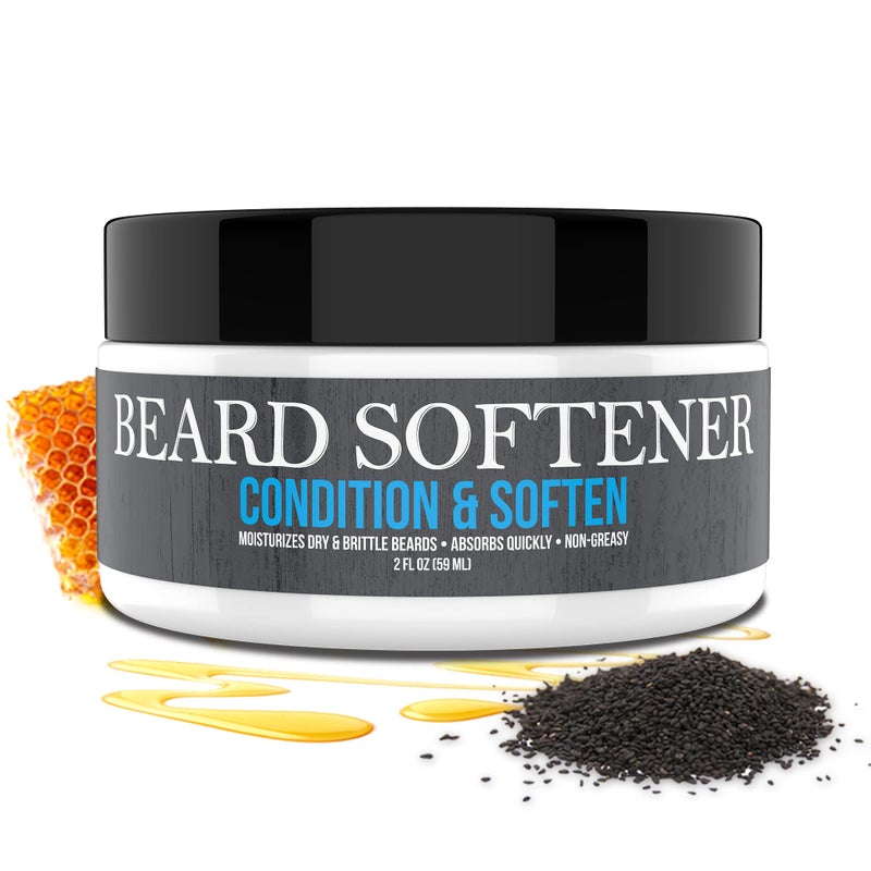 Uncle Jimmy Beard Softener, Conditioning Balm for Men | Hydrates, Smooths, Adds Shine & Tames Flyaway Hair | Made With Shea Butter, Honey 2 Fl Oz - Image 2